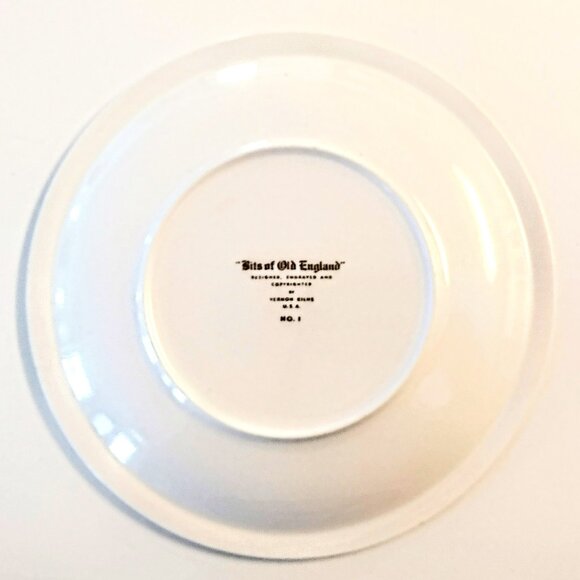VTG "Bits of Old England" Luncheon Plates 4-Pc Set ~ Vernon Kilns ~ Nos. 1,2,4,8 - Picture 4 of 14